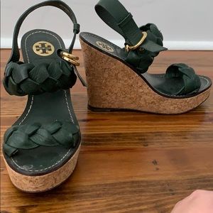 Green Tory Burch Wedges